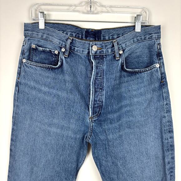 AGOLDE High Rise Straight Leg Jeans *NO SIZE OR TAGS* button fly 33 x 29.5 - Picture 3 of 10